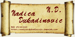 Nadica Dukadinović vizit kartica